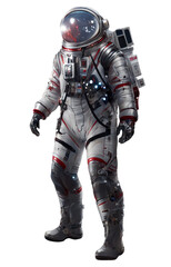 Space suits isolated on transparent background.  Ai generated.