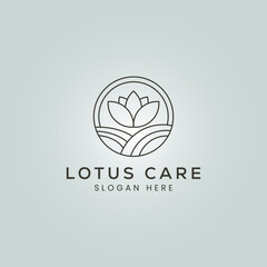 lotus care vector logo design