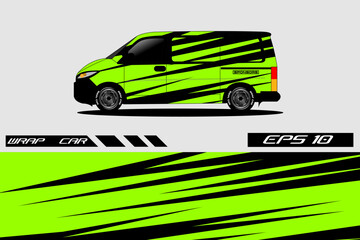 Sport car decal wrap design vector