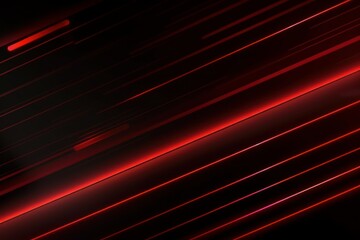 Red neon lines on a black background. Generative AI