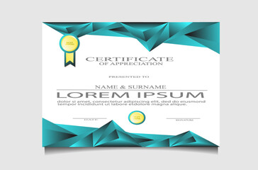 Certificate template vector with a simple and elegant appearance
