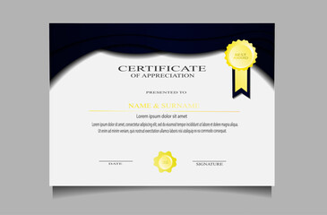 Certificate template vector with a simple and elegant appearance
