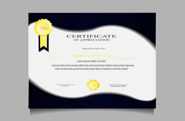 Certificate template vector with a simple and elegant appearance