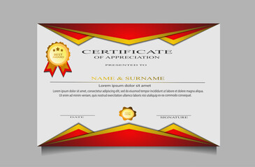 Certificate template vector with a simple and elegant appearance