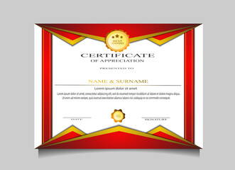 Certificate template vector with a simple and elegant appearance