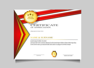 Certificate template vector with a simple and elegant appearance