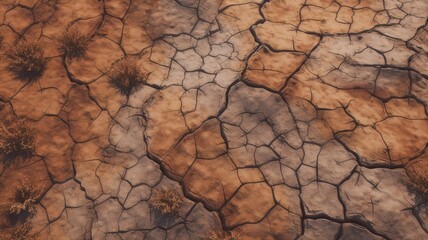 cracked texture of the earth. Generative AI