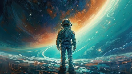 astronaut in space. Generative AI