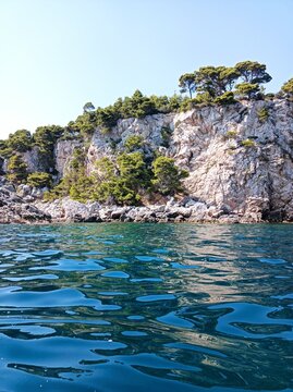 C&ocirc;te adriatique &agrave; proximit&eacute; de Zaton, un village &agrave; une dizaine de km de Dubrovnik (Dalmatie, Croatie)