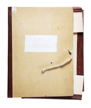 old folder isolated on white background