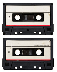 audio cassette isolated