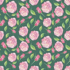 seamless rose pattern