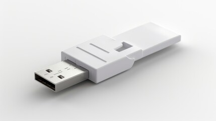 Memory card reader isolated on white background. Generative AI