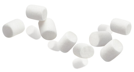 Flying marshmallows cut out