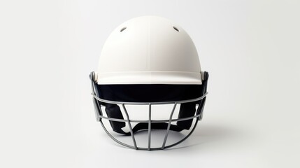 Cricket helmet isolated on white background. Generative AI