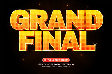 Grand final text effect editable modern style