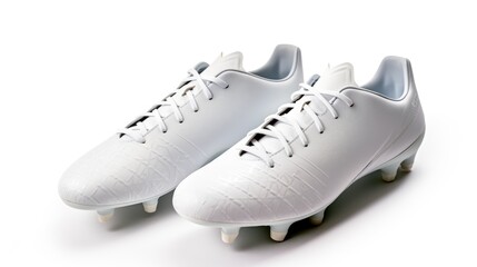Soccer shoes isolated on white background. Generative AI