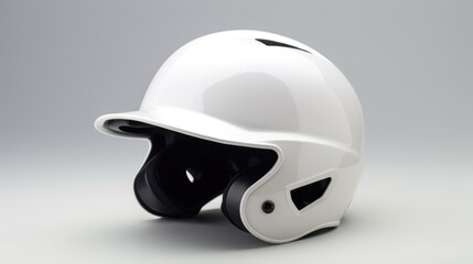 Softball helmet isolated on white background. Generative AI