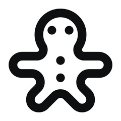 gingerbread man icon