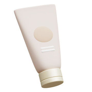 3d cream, beauty cosmetic icon illustration
