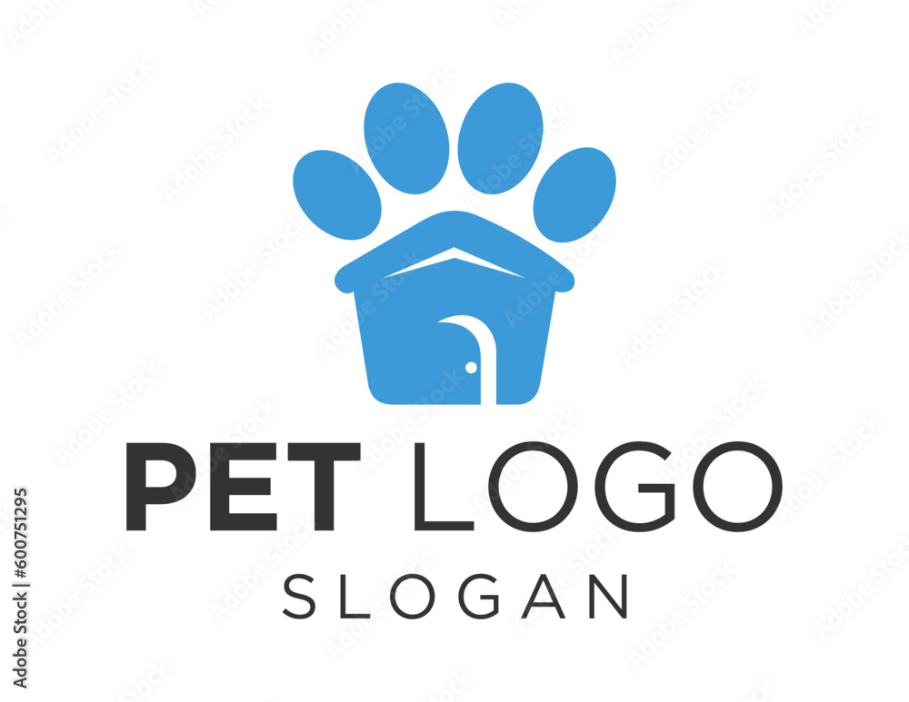 Poster logo about pet on a white background. created using the coreldraw application.