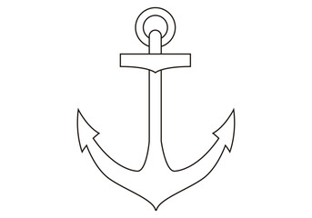Icono de ancla en fondo blanco. © Gabrieuskal
