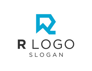 Logo about R Letter on a white background. created using the CorelDraw application.