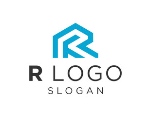 Logo about R Letter on a white background. created using the CorelDraw application.