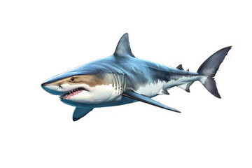 Obraz premium shark isolated on white made with generative ai