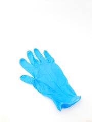 Medical gloves isolated on a white background. Blue medical gloves