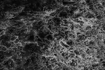sea waves foam drone view abstract background ocean top