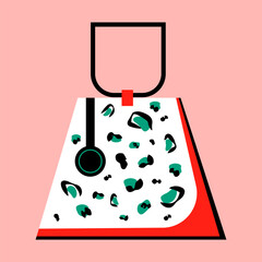 Fashionable women's leather bag.Modern elegant women's bag.