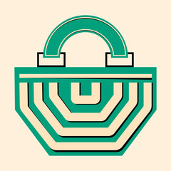 Fashionable women's leather bag.Modern elegant women's bag.