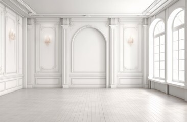 empty room with walls, backdrop generative ai