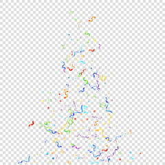 Color serpentine carnival red spiral ribbon curly