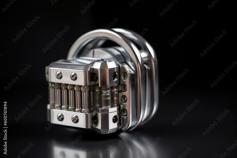 Aufkleber closed technological and security padlock generative ai