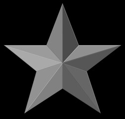 Obraz premium Étoile grise sur fond noir 