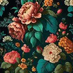 Fototapeten seamless floral background © MaverickMedia