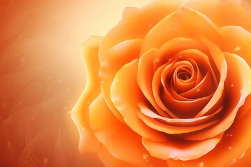 orange rose from generative ai