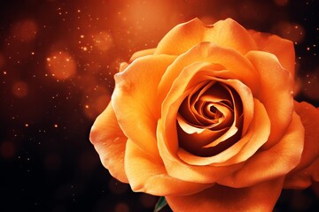 orange rose from generative ai