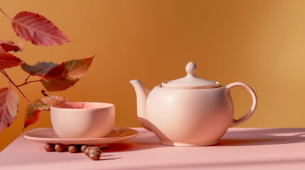 Fototapeta premium cup of tea and teapot