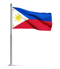 Philippines flag isolated on white background. EPS10 vector