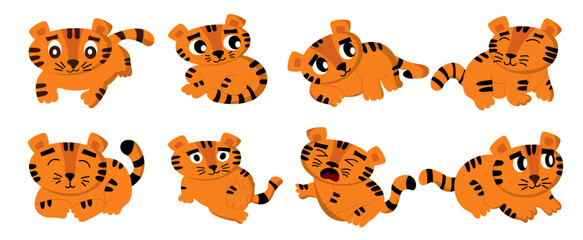 Set of animal with various activity for graphic design vector