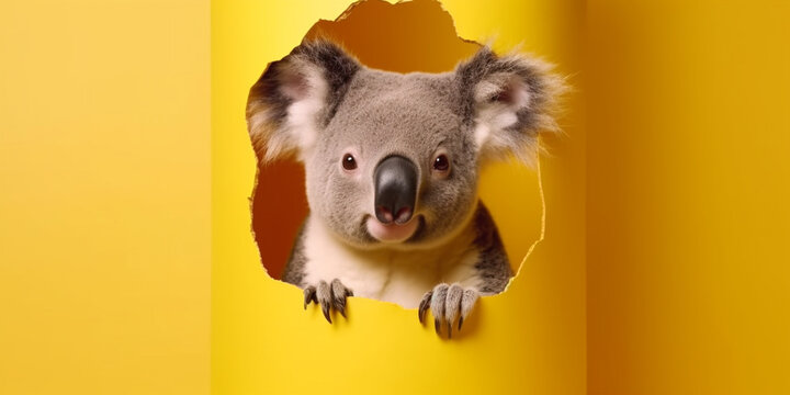 Happy koala on bright background created with generative ai tools