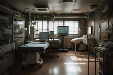 Inside medical facility. Generative AI