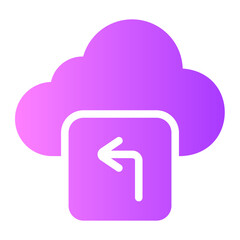 turn left gradient icon