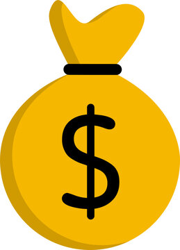 money bag clipart vector, dollar