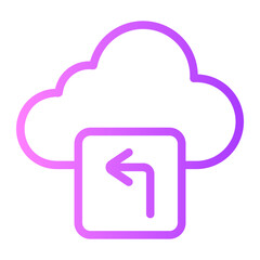 turn left gradient icon