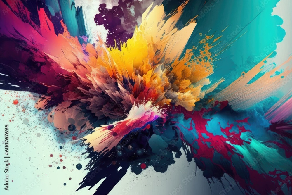 Poster abstract colorful background with blots and splashes