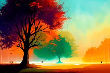 Obraz premium Generative concept art illustration. Generative ai.